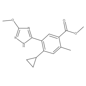 Methyl 4-cyclopropyl-5-(5-methoxy-1H-1,2,4-triazol-3-yl)-2-methylbenzoate Structure