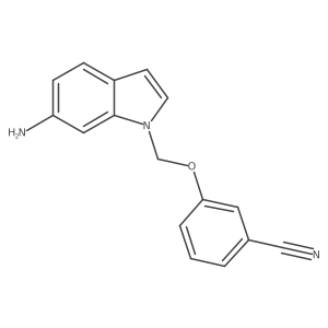 3-((6-amino-1H-indol-1-yl)methoxy)benzonitrile结构式