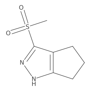 Cyclopentapyrazole, 2,4,5,6-tetrahydro-3-(methylsulfonyl)- Structure