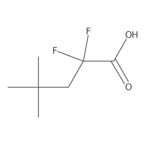 2,2-Difluoro-4,4-dimethylpentanoic acid结构式