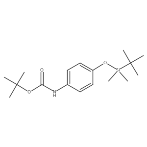 Tert-butyl (4-((tert-butyldimethylsilyl)oxy)phenyl)carbamate结构式