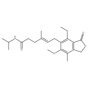 (4E)-6-(4,6-dimethoxy-7-methyl-3-oxo-1,3-dihydro-2-benzofuran-5-yl)-4-methyl-N-(propan-2-yl)hex-4-enamide结构式