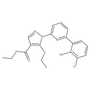Ethyl 1-[6-(3-chloro-2-hydroxyphenyl)pyridin-2-yl]-5-ethoxypyrazole-4-carboxylate Structure