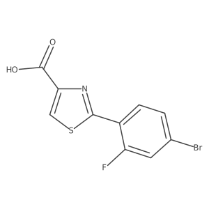 2-(4-Bromo-2-fluorophenyl)thiazole-4-carboxylic Acid Structure