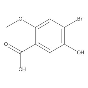 4-Bromo-5-hydroxy-2-methoxybenzoic acid Structure