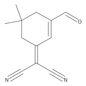 2-(3-Formyl-5,5-dimethylcyclohex-2-en-1-ylidene)malononitrile结构式