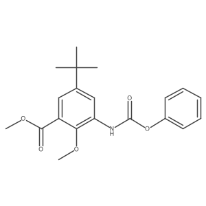Phenyl 3-(methoxycarbonyl)-5-tert-butyl-2-methoxyphenylcarbamate Structure