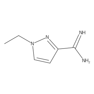1-ethyl-1H-pyrazole-3-carboximidamide结构式