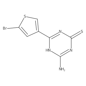 4-Amino-6-(5-bromothiophen-3-yl)-1,3,5-triazine-2-thiol结构式