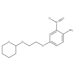 2-nitro-4-(2-((tetrahydro-2H-pyran-2-yl)oxy)ethoxy)aniline Structure
