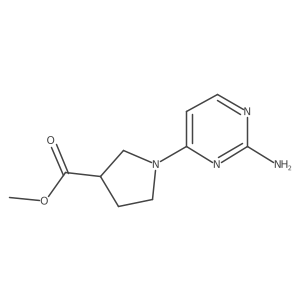 Methyl 1-(2-aminopyrimidin-4-yl)pyrrolidine-3-carboxylate结构式