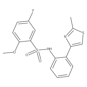 5-fluoro-2-methoxy-N-(2-(2-methylthiazol-4-yl)phenyl)benzenesulfonamide Structure