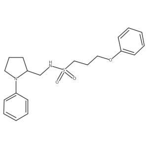 3-phenoxy-N-[(1-phenylpyrrolidin-2-yl)methyl]propane-1-sulfonamide结构式