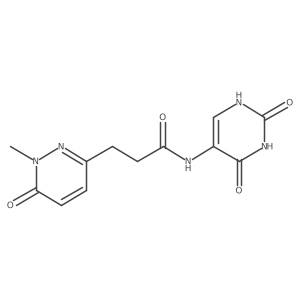N-(2,4-dioxo-1,2,3,4-tetrahydropyrimidin-5-yl)-3-(1-methyl-6-oxo-1,6-dihydropyridazin-3-yl)propanamide结构式