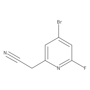2-(4-Bromo-6-fluoropyridin-2-yl)acetonitrile结构式