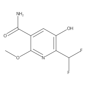 2-(Difluoromethyl)-3-hydroxy-6-methoxypyridine-5-carboxamide Structure