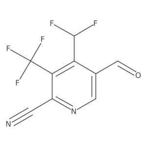 4-(Difluoromethyl)-5-formyl-3-(trifluoromethyl)picolinonitrile结构式