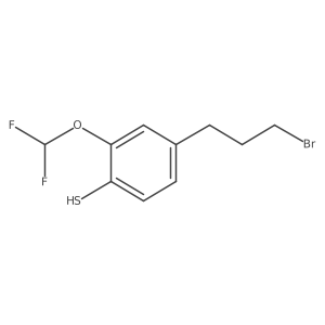 4-(3-Bromopropyl)-2-(difluoromethoxy)benzenethiol结构式