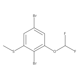 (2,5-Dibromo-3-(difluoromethoxy)phenyl)(methyl)sulfane Structure