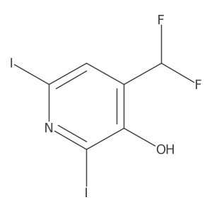 4-(Difluoromethyl)-2,6-diiodopyridin-3-ol结构式