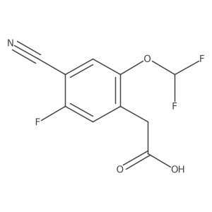 2-(4-Cyano-2-(difluoromethoxy)-5-fluorophenyl)acetic acid Structure