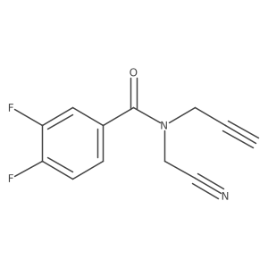N-(cyanomethyl)-3,4-difluoro-N-(prop-2-yn-1-yl)benzamide Structure