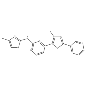 N-(4-methyl-1,3-thiazol-2-yl)-4-[4-methyl-2-(pyridin-3-yl)-1,3-thiazol-5-yl]pyrimidin-2-amine Structure