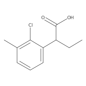 2-(2-Chloro-3-methylphenyl)butanoic acid Structure