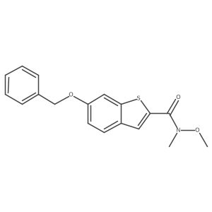 6-(benzyloxy)-N-methoxy-N-methylbenzo[b]thiophene-2-carboxamide Structure