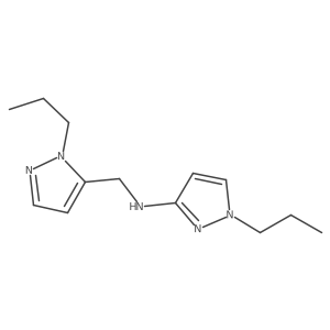 1-Propyl-N-[(1-propyl-1H-pyrazol-5-YL)methyl]-1H-pyrazol-3-amine结构式