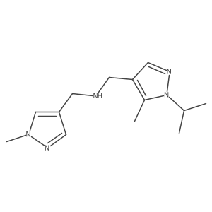 {[5-methyl-1-(propan-2-yl)-1H-pyrazol-4-yl]methyl}[(1-methyl-1H-pyrazol-4-yl)methyl]amine Structure