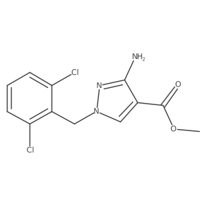 methyl 3-amino-1-(2,6-dichlorobenzyl)-1H-pyrazole-4-carboxylate结构式