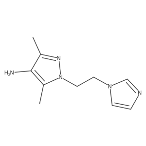 1-[2-(1H-imidazol-1-yl)ethyl]-3,5-dimethyl-1H-pyrazol-4-amine结构式