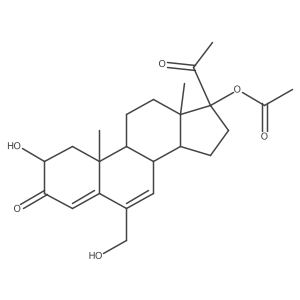 6-Demethyl-6-(hydroxymethyl)-2alpha-hydroxy megestrol acetate结构式