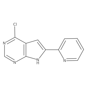 4-chloro-6-(pyrid-2-yl)-7H-pyrrolo[2,3-d]pyrimidine结构式