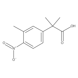 2-Methyl-2-(3-methyl-4-nitrophenyl)propanoic acid结构式