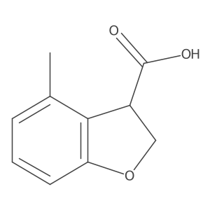 4-Methyl-2,3-dihydro-1-benzofuran-3-carboxylic acid Structure