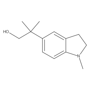 2-methyl-2-(1-methyl-2,3-dihydro-1H-indol-5-yl)propan-1-ol结构式
