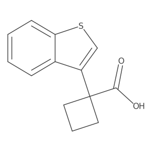 1-(1-Benzothiophen-3-yl)cyclobutane-1-carboxylic acid结构式