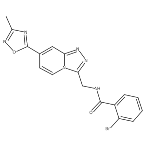 2-bromo-N-((7-(3-methyl-1,2,4-oxadiazol-5-yl)-[1,2,4]triazolo[4,3-a]pyridin-3-yl)methyl)benzamide结构式