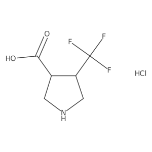 (3S,4S)-4-(Trifluoromethyl)pyrrolidine-3-carboxylic acid;hydrochloride结构式