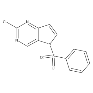 2-Chloro-5-(phenylsulfonyl)-5H-pyrrolo[3,2-d]pyrimidine结构式