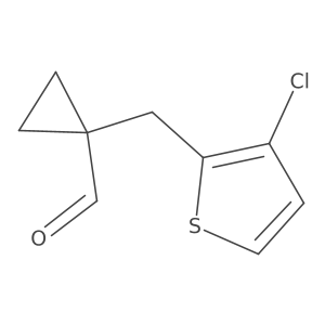 1-[(3-Chlorothiophen-2-yl)methyl]cyclopropane-1-carbaldehyde结构式