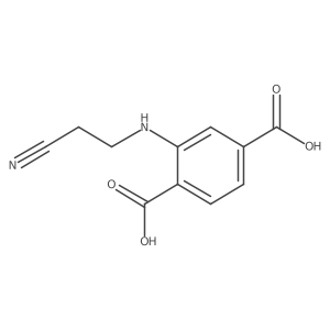 2-[(2-Cyanoethyl)amino]-1,4-benzenedicarboxylic acid结构式