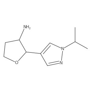 (2R,3S)-2-(1-Isopropyl-1H-pyrazol-4-yl)tetrahydrofuran-3-amine结构式