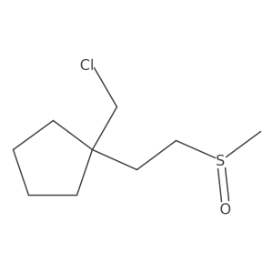 1-(Chloromethyl)-1-(2-methanesulfinylethyl)cyclopentane结构式