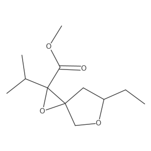 Methyl 6-ethyl-2-(propan-2-yl)-1,5-dioxaspiro[2.4]heptane-2-carboxylate结构式