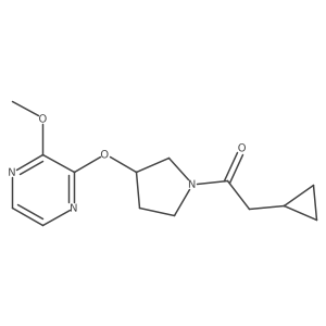 2-Cyclopropyl-1-(3-((3-methoxypyrazin-2-yl)oxy)pyrrolidin-1-yl)ethanone结构式