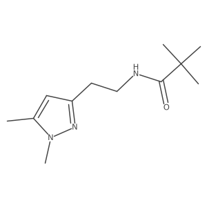 N-(2-(1,5-dimethyl-1H-pyrazol-3-yl)ethyl)pivalamide Structure