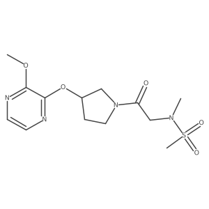 N-(2-(3-((3-methoxypyrazin-2-yl)oxy)pyrrolidin-1-yl)-2-oxoethyl)-N-methylmethanesulfonamide结构式